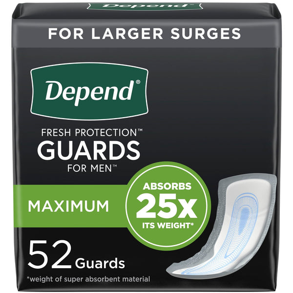 PKG/52 DEPEND FIT-FLEX MAXIMUM GUARDS MALE CONVENIENCE More info...