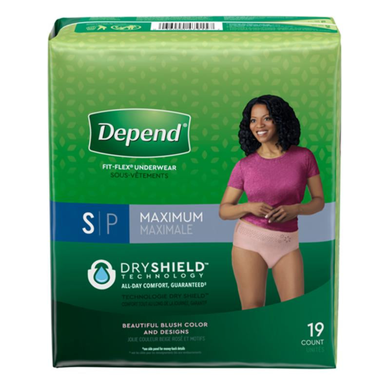 PK/19 DEPEND FIT-FLEX MAXIMUM UNDERWEAR SMALL FEMALE CONVENIENCE More info...
