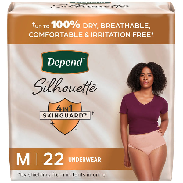 PKG/22 DEPEND SILHOUETTE MAXIMUM PINK UNDERWEAR MEDIUM FEMALE BULK More info...