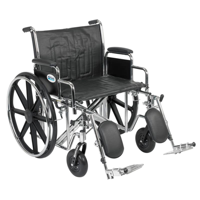 EA/1 SENTRA EC HEAVY DUTY WHEELCHAIR, DETACHABLE DESK ARMS, ELEVATING LEG RESTS, 24"SEAT More info... * Drive Medical item surcharge included in sell