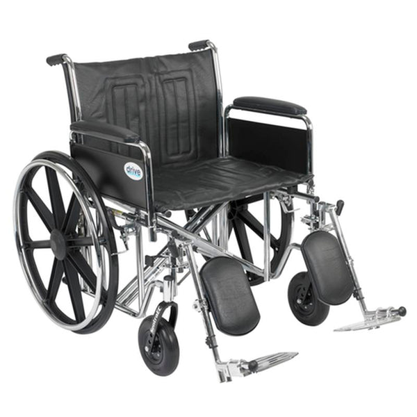 EA/1 SENTRA EC HEAVY DUTY WHEELCHAIR, DETACHABLE FULL ARMS, ELEVATING LEG RESTS, 24" SEAT More info... * Drive Medical item surcharge included in sell