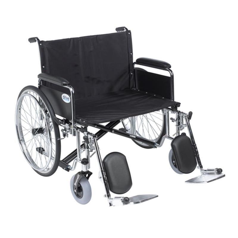 EA/1 SENTRA EC HEAVY DUTY EXTRA WIDE WHEELCHAIR, DETACHABLE FULL ARMS, ELEVATING LEG RESTS, 26" SEAT More info... * Drive Medical item surcharge included in sell