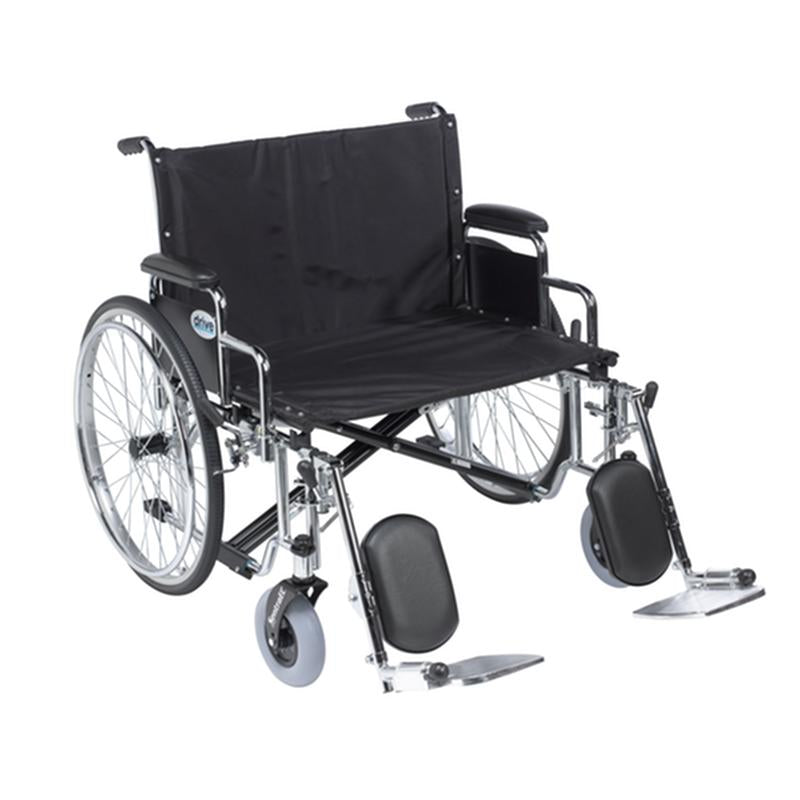 EA/1 SENTRA EC HEAVY DUTY EXTRA WIDE WHEELCHAIR, DETACHABLE DESK ARMS, ELEVATING LEG RESTS, 28" SEAT More info... * Drive Medical item surcharge included in sell