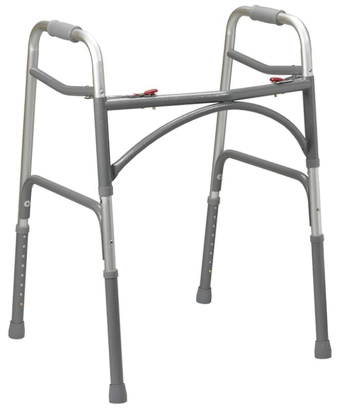 EA BARIATRIC WALKER TWO-BUTTON FOLD ALUMINUM W/ STEEL LEGS & SIDE BRACES (600LBS) 32-39"H 20.5-23"W More info... * Drive Medical item surcharge included in sell