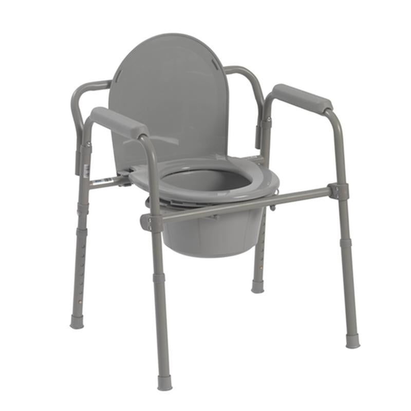EA/1 STEEL FOLDING DEEP SEAT BEDSIDE COMMODE, GRAY More info... * Drive Medical item surcharge included in sell