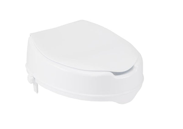 EA/1 RAISED TOILET SEAT WITH LOCK AND LID, STANDARD SEAT, 4" * Drive Medical item surcharge included in sell