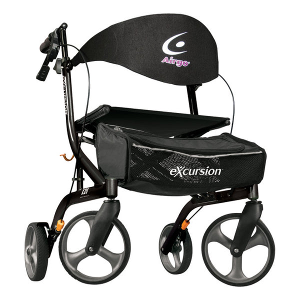 EA/1 AIRGO EXCURSION X20 LIGHTWEIGHT SIDE-FOLD ROLLATOR, BLACK * Drive Medical item surcharge included in sell