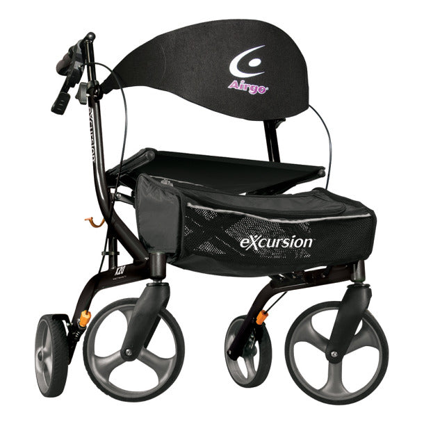 EA/1 AIRGO EXCURSION X20 LIGHTWEIGHT SIDE-FOLD ROLLATOR, BLACK * Drive Medical item surcharge included in sell