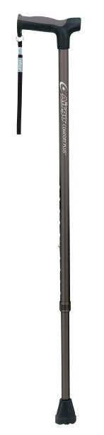 EA/1 AIRGO COMFORT-PLUS ALUMINUM CANE, DERBY HANDLE, CHARCOAL * Drive Medical item surcharge included in sell