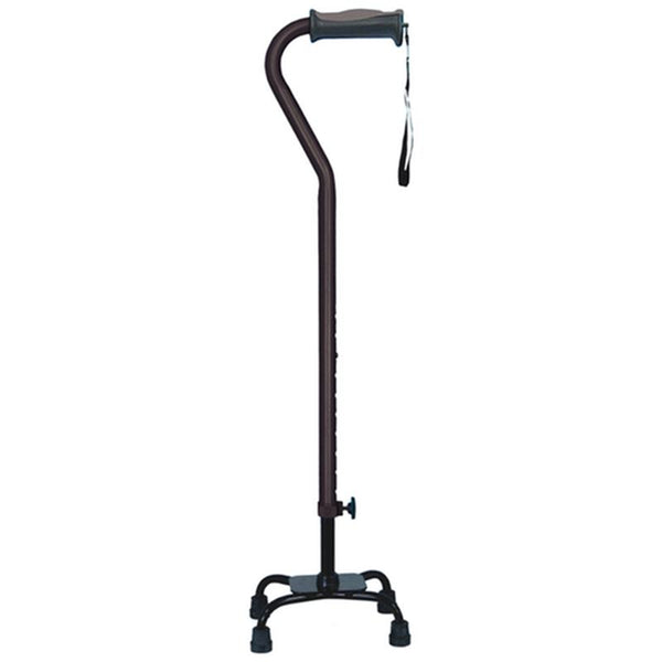 EA/1 ADJUSTABLE QUAD CANE FOR RIGHT OR LEFT HAND USE, SMALL BASE, EBONY More info... * Drive Medical item surcharge included in sell