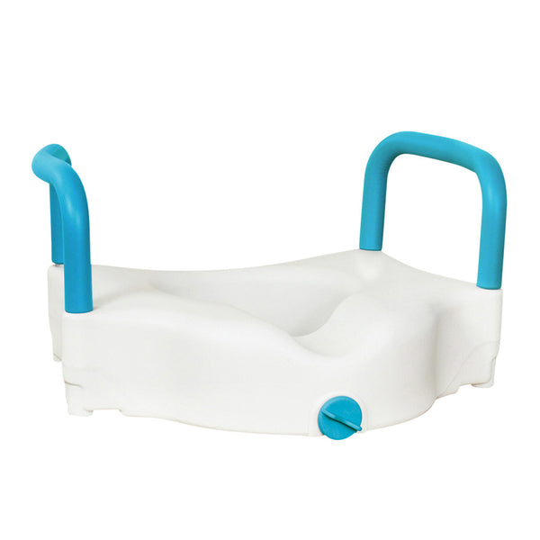 EA/1 AQUASENSE 3-IN-1 CONTOURED RAISED TOILET SEAT 2", REMOVAVLE HANDLES * Drive Medical item surcharge included in sell