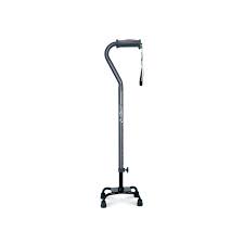 EA/1 AIRGO COMFORT PLUS QUAD CANE SMALL BASE BLACK ANODIZED ALUMINUM FITS 5' TO 6'5" (300LBS) * Drive Medical item surcharge included in sell