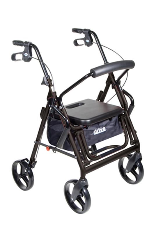 EA/1 DUET DUAL FUNCTION TRANSPORT WHEELCHAIR ROLLATOR ROLLING WALKER, BLACK More info... * Drive Medical item surcharge included in sell