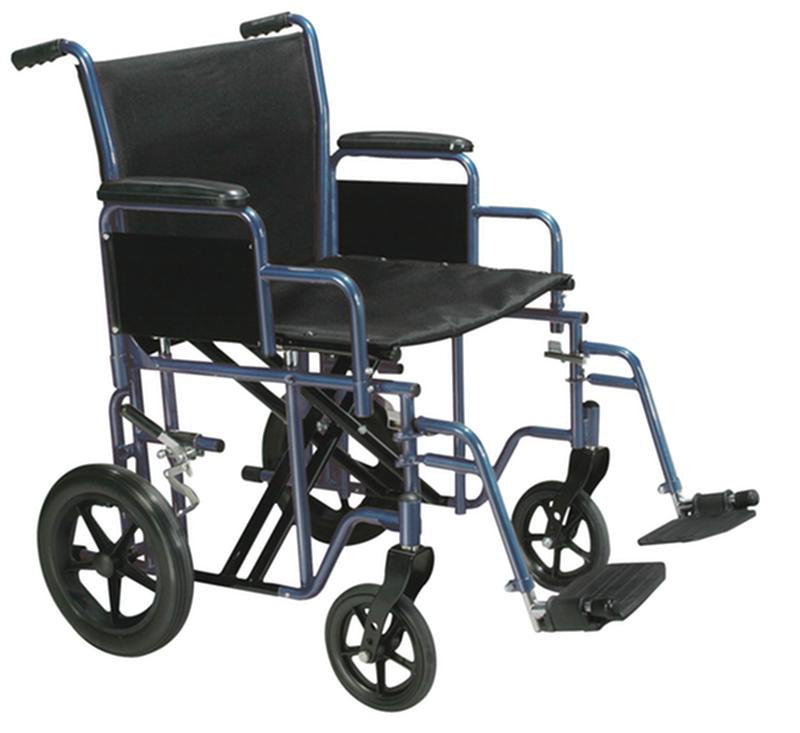 EA/1 BARIATRIC HEAVY DUTY TRANSPORT WHEELCHAIR WITH SWING AWAY FOOTREST, 20" SEAT, BLUE More info... * Drive Medical item surcharge included in sell