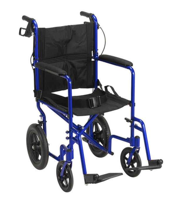 EA/1 LIGHTWEIGHT EXPEDITION TRANSPORT WHEELCHAIR WITH HAND BRAKES, BLUE More info... * Drive Medical item surcharge included in sell