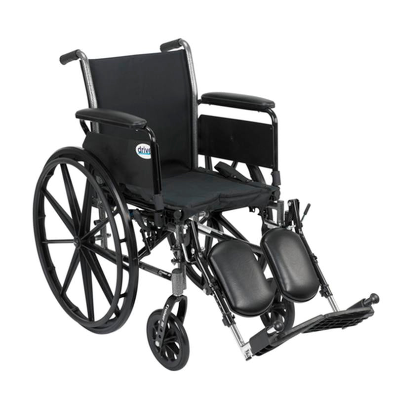 EA/1 CRUISER III LIGHT WEIGHT WHEELCHAIR WITH FLIP BACK REMOVABLE ARMS, FULL ARMS, ELEVATING LEG RES More info... * Drive Medical item surcharge included in sell