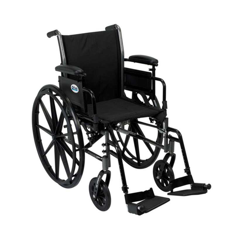 EA/1 CRUISER III LIGHT WHEELCHAIR W/ FLIP BACK ARMS ADJUSTABLE DESK ARMS SWING AWAY FOOTREST 20" More info... * Drive Medical item surcharge included in sell