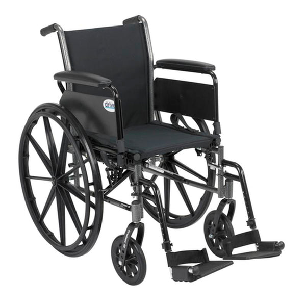 EA/1 CRUISER III LIGHT WEIGHT WHEELCHAIR WITH FLIP BACK REMOVABLE ARMS, FULL ARMS, SWING AWAY FOOTRE More info... * Drive Medical item surcharge included in sell