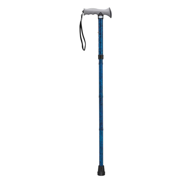EA/1 ADJUSTABLE LIGHTWEIGHT FOLDING CANE WITH GEL HAND GRIP, BLUE CRACKLE More info... * Drive Medical item surcharge included in sell