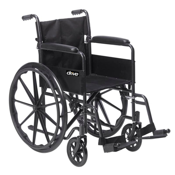 EA/1 SILVER SPORT 1 WHEELCHAIR WITH FULL ARMS AND SWING AWAY REMOVABLE FOOTREST More info... * Drive Medical item surcharge included in sell