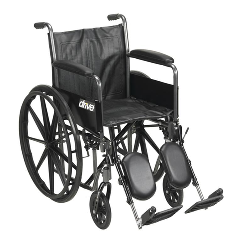 EA/1 SILVER SPORT 2 WHEELCHAIR, DETACHABLE FULL ARMS, ELEVATING LEG RESTS, 20" SEAT More info... * Drive Medical item surcharge included in sell
