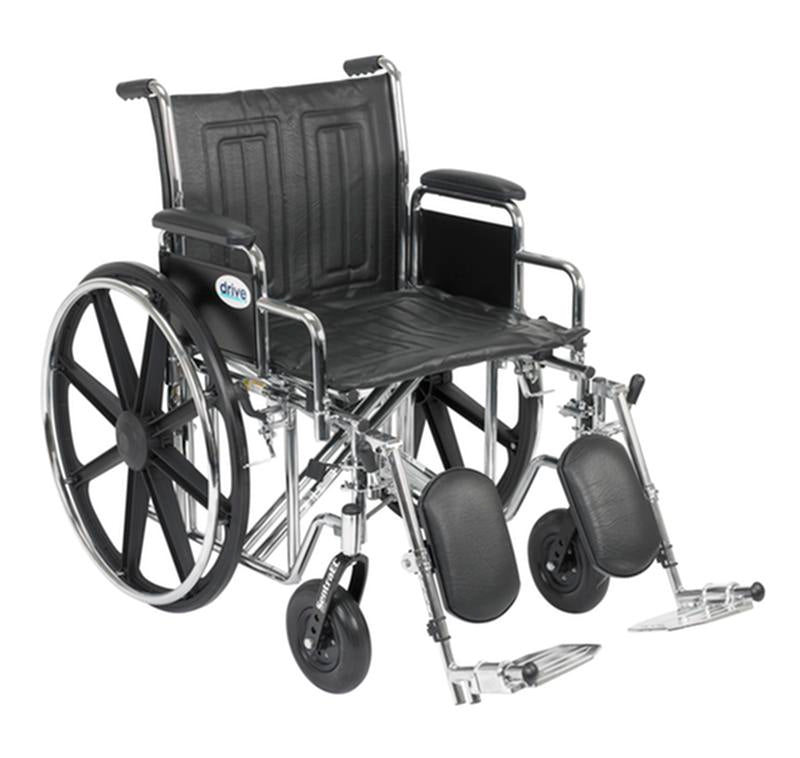 EA/1 SENTRA EC HEAVY DUTY WHEELCHAIR, DETACHABLE DESK ARMS, ELEVATING LEG RESTS, 20" SEAT More info... * Drive Medical item surcharge included in sell