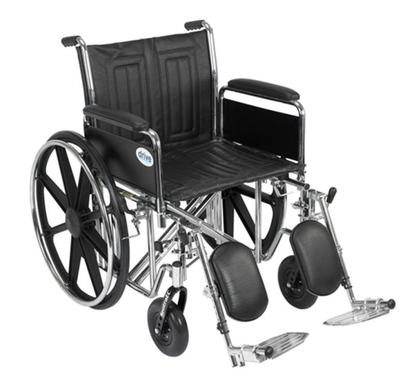 EA/1 SENTRA EC HEAVY DUTY WHEELCHAIR, DETACHABLE FULL ARMS, ELEVATING LEG RESTS, 20" SEAT More info... * Drive Medical item surcharge included in sell