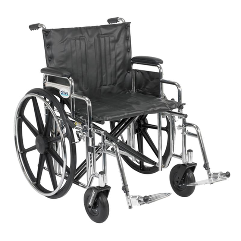 EA/1 SENTRA EXTRA HEAVY DUTY WHEELCHAIR, DETACHABLE DESK ARMS, SWING AWAY FOOTRESTS, 22" SEAT More info... * Drive Medical item surcharge included in sell