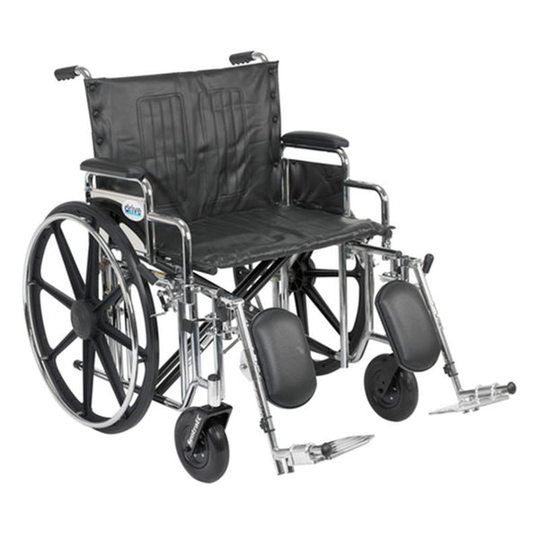 EA/1 SENTRA EXTRA HEAVY DUTY WHEELCHAIR, DETACHABLE DESK ARMS, ELEVATING LEG RESTS, 24"SEAT More info... * Drive Medical item surcharge included in sell