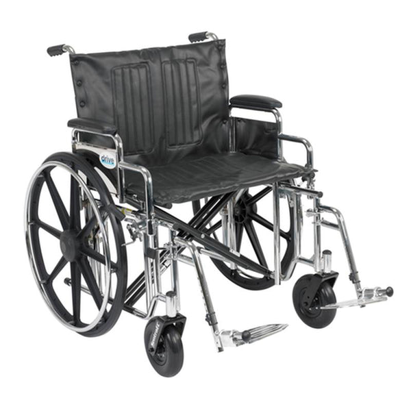 EA/1 SENTRA EXTRA HEAVY DUTY WHEELCHAIR, DETACHABLE DESK ARMS, SWING AWAY FOOTRESTS, 24" SEAT More info... * Drive Medical item surcharge included in sell