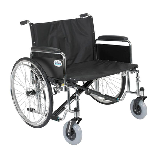 EA/1 SENTRA EC HEAVY DUTY EXTRA WIDE WHEELCHAIR, DETACHABLE FULL ARMS, 28" SEAT More info... * Drive Medical item surcharge included in sell