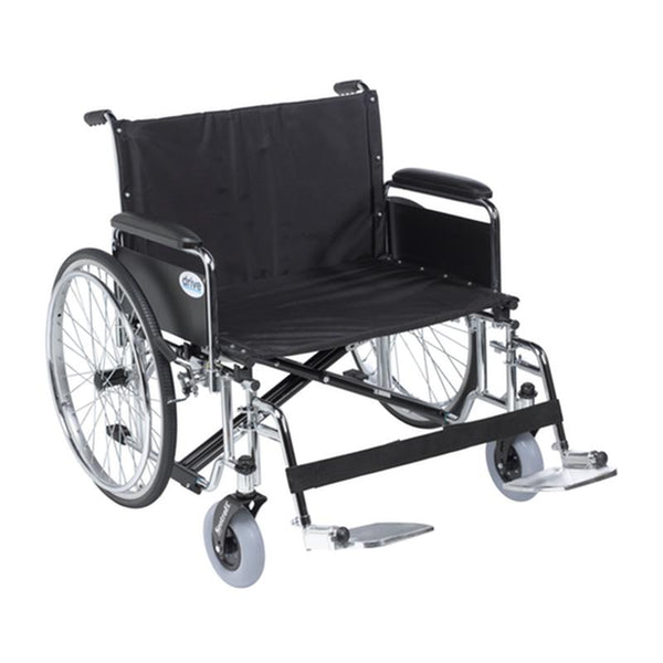 EA/1 SENTRA EC HEAVY DUTY EXTRA WIDE WHEELCHAIR, DETACHABLE FULL ARMS, SWING AWAY FOOTRESTS, 30" SEA More info... * Drive Medical item surcharge included in sell