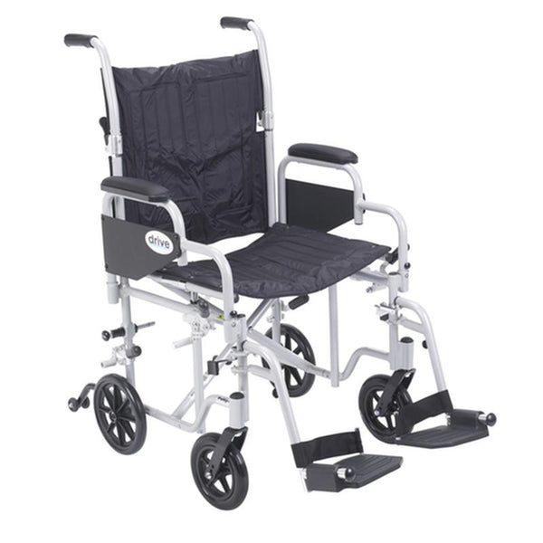 EA/1 POLY FLY LIGHT WEIGHT TRANSPORT CHAIR WHEELCHAIR WITH SWING AWAY FOOTRESTS, 20" SEAT More info... * Drive Medical item surcharge included in sell