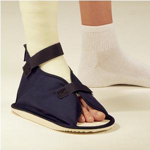 EA/1 DEROYAL OPEN TOE CAST BOOT W/ HOOK AND LOOP CLOSURE, MEDIUM, W/CANVAS