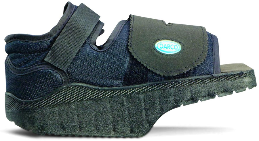 EA/1 DARCO HEELWEDGE OFF-LOADING SHOE, SMALL (WOMEN 6-7.5 MEN 5-6.5) BLACK