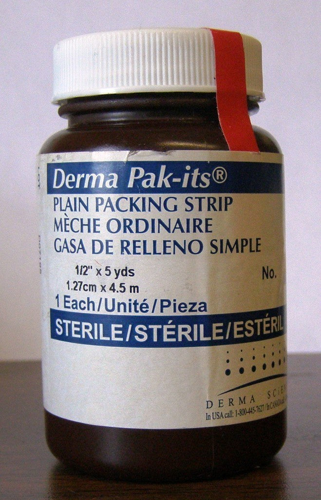 EA/1 PAK-ITS PACKING GAUZE WITHOUT INSERT, PLAIN, 1/2IN X 5YDS