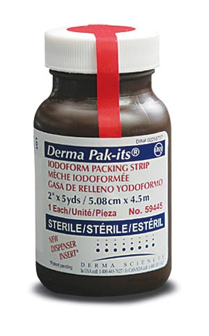EA/1 PAK-ITS PACKING GAUZE WITH INSERT, IODOFORM, 1IN X 5YDS