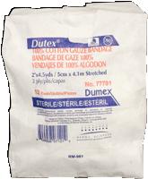 PKG/12 BANDAGE COTTON GZ ST, 2IN X 4.5YRD 2PLY DUTEX