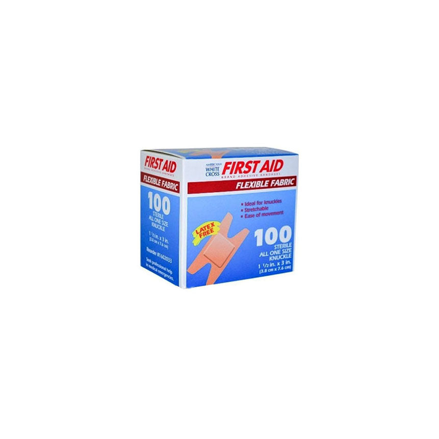 BX/100 ADHESIVE BANDAGE, KNUCKLE, FABRIC