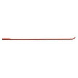 BX/12 INTERMITTENT RED RUBBER LATEX CATHETER, COUDE TIP, SIZE 14FR 16IN