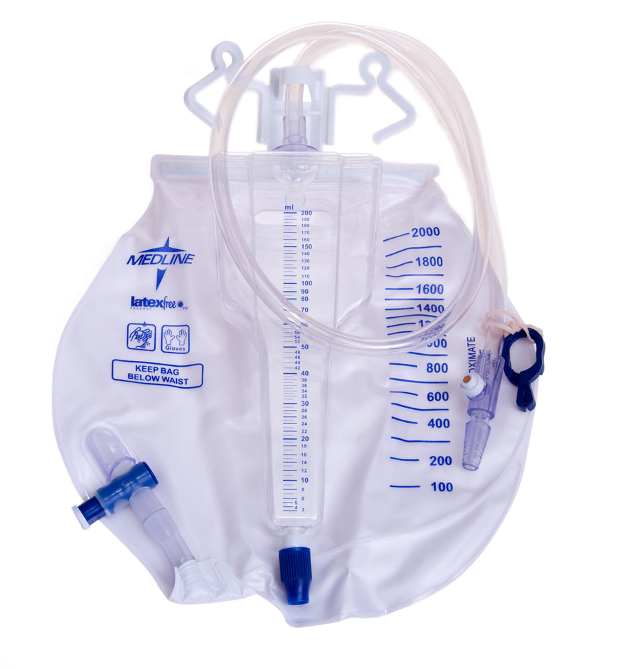 EA/1 URINE METER 200ML EXACT MEASURE PEDIATRIC W/ 2000ML DRAIN BAG & SLIDE-TAP DRAINAGE PORT W/ MET