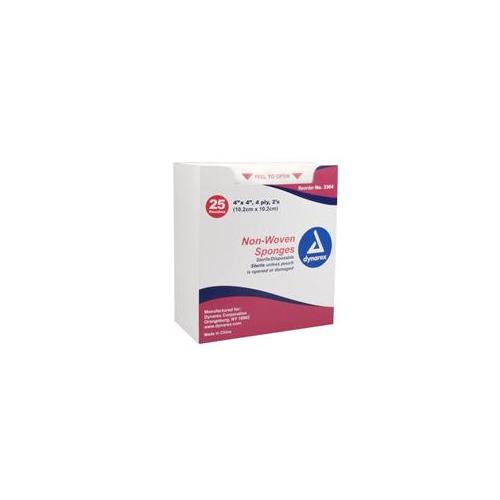 BX/25 STERILE GAUZE SPONGE, 4IN X 4IN, 2'S, NON-WOVEN