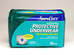 CS/4BG (18EA/BG) SURE CARE PROTECTIVE UNDERWEAR, EXTRA HEAVY, MEDIUM (34"-46"), 2 GREEN STRANDS Heavy Item