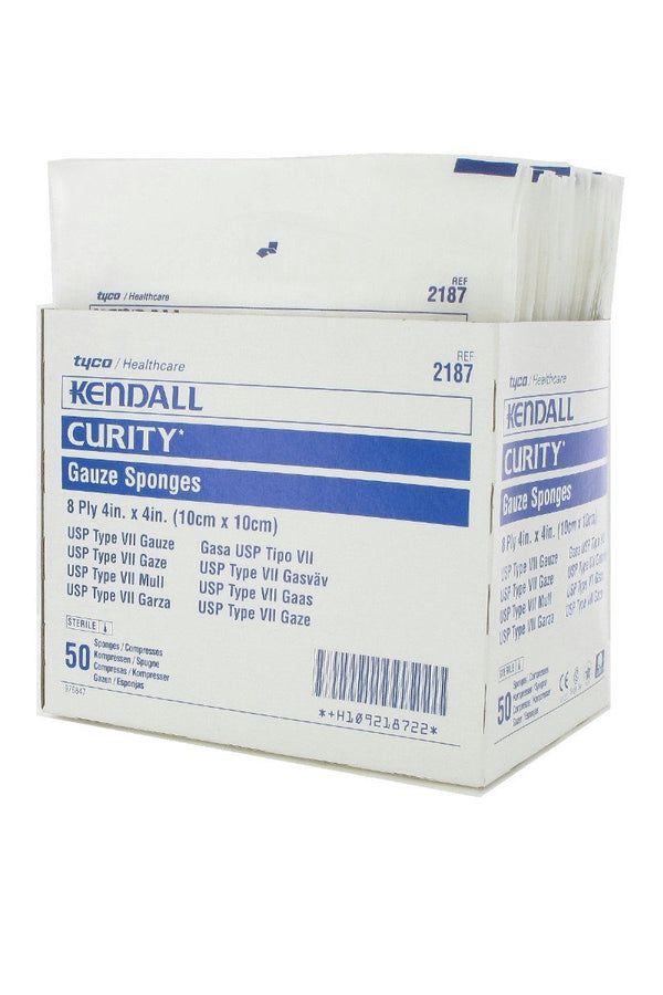 PK/25 (2/PKG) CURITY GAUZE SPONGE STERILE 8 PLY,4"X4"