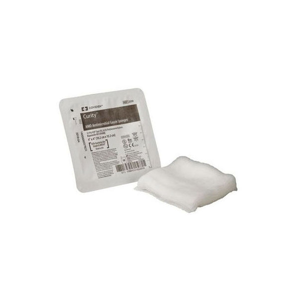 TR/10 CURITY GAUZE SPONGE WITH PHMB, 12 PLY, ANTIMICROBIAL, 4" X 4"