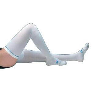 PR/1 TED THIGH LENGTH ANTI-EMBLOISM STOCKING, MED, LONG LENGTH, LF, WHITE