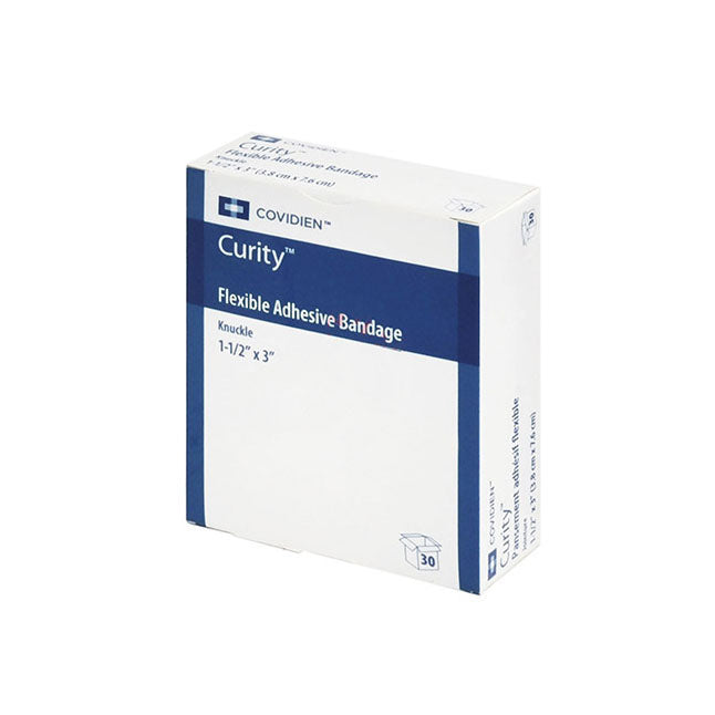 BX/30 CURITY ADHESIVE FABRIC KNUCKLE BANDAGE, 1 1/2IN X 3IN X 7/8IN