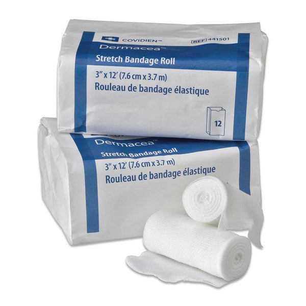 BG/12 DERMACEA NON STERILE STRETCH BANDAGE 3" X 4 1/10 YRDS.