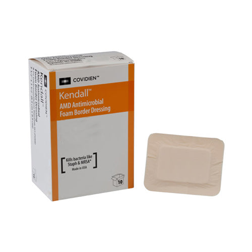 BX/10 AMD FOAM BORDER DRESSING WITH PHMB, 3.5 X 5.5"