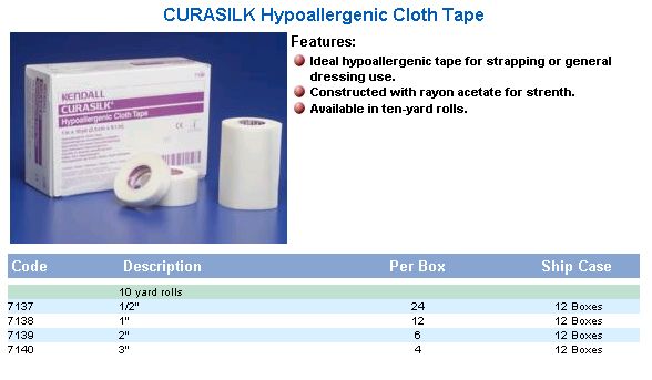 EA/1 CURASILK CLOTH TAPE 3" X 10YRDS